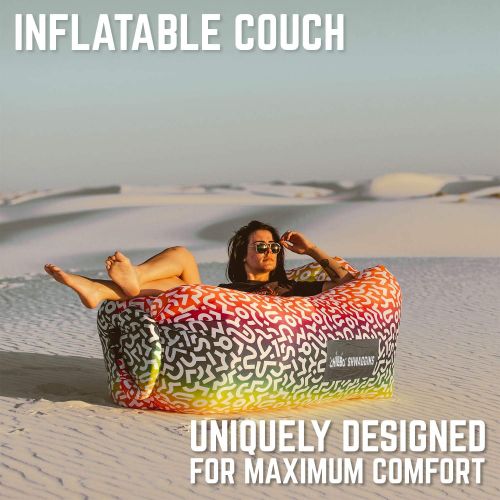  Chillbo Shwaggins Inflatable Couch ? Cool Inflatable Chair. Upgrade Your Camping Accessories. Easy Setup is Perfect for Hiking Gear, Beach Chair and Music Festivals.