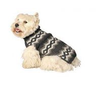 Chilly Dog Grey Diamonds Dog Sweater, Small