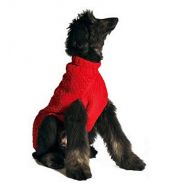 Chilly Dog Red Cable Dog Sweater, 3X-Large