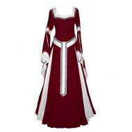 Chimikeey chimikeey Womens Medieval Dress Renaissance Costumes Irish Over Long Dress Cosplay Retro Gown