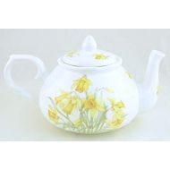 ChinaFind Fine English Bone China Teapot - Adderley Fine China, Staffordshire, England - Daffodil Chintz