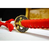Chinese Nihontou Sword,Katana,Kendo(Medium Carbon Steel Blade,Alloy,White saya) Full Tang