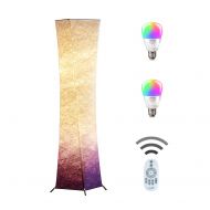 Chiphy CHIPHY Floor Lamp, Standing Lamp, Color Changing and dimmble Smart RGB with Remote Control and Purple White Fabric Shade, Modern Lighting for Living Room and Bedroom(101052 inches)