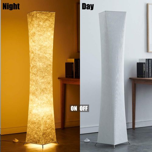  Chiphy CHIPHY Floor Lamp, Standing Lamp, Color Changing and dimmble Smart RGB with Remote Control and Purple White Fabric Shade, Modern Lighting for Living Room and Bedroom(101052 inches)