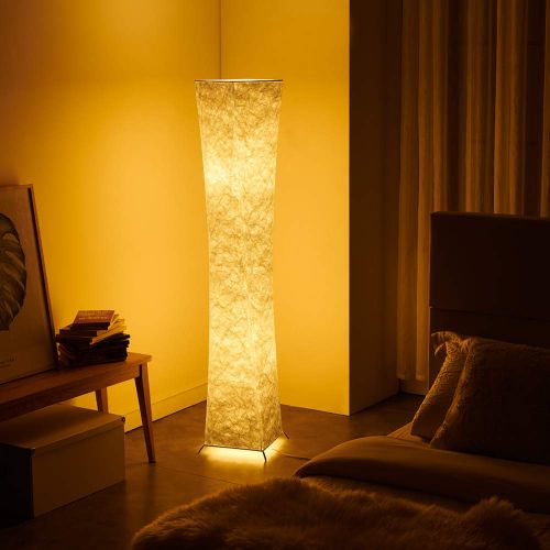  Chiphy CHIPHY Floor Lamp, Standing Lamp, Color Changing and dimmble Smart RGB with Remote Control and Purple White Fabric Shade, Modern Lighting for Living Room and Bedroom(101052 inches)