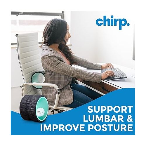  Chirp Wheel Foam Roller - Targeted Back Foam Roller for Back Pain Relief, Deep Tissue Muscle Massage, Trigger Point Round Foam Roller - High Density Foam Roller for Physical Therapy & Exercise