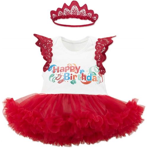  Chiximaxu My First Birthday Dress Set Romper Cloth Party Bodysuit Set Princess Costume