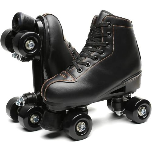 Chiximaxu Outdoor Quad Skates Adult Youth Artistic Roller Skate Boots for Dance Training Competition