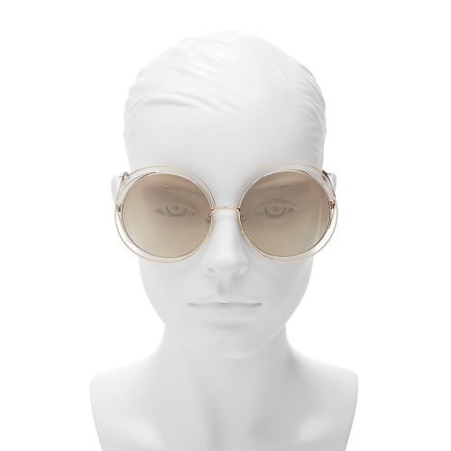  Chlo Womens Carlina Round Oversized Sunglasses, 62mm