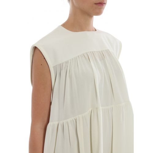  Chloe Silk crepe de chine frilled dress