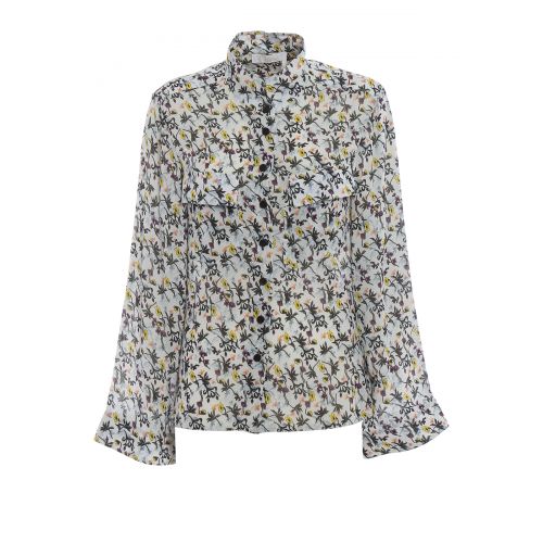  Chloe Flower print crepe shirt