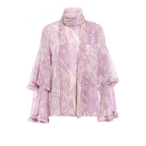  Chloe Tiered sleeved patterned shirt