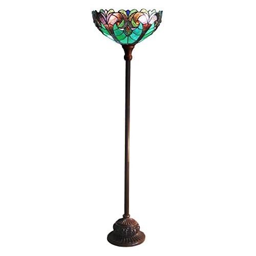  Chloe Lighting CH18780VG15-TF1 1 Light 15 Shade Liaison Tiffany-Style Victorian Torchiere Floor Lamp
