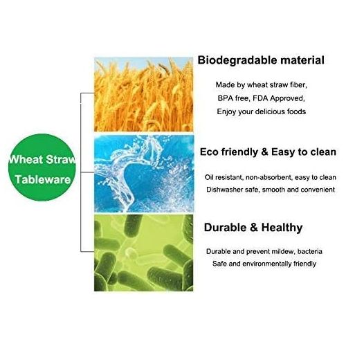  [아마존베스트]Choary Eco-friendly Unbreakable Reusable Drinking Cup for Adult, Wheat Straw Biodegradable Healthy Tumbler Set 5-Multicolor, Dishwasher Safe