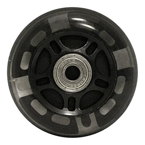  choice 82A Light Up LED Inline Wheels with ABEC 9 Bearings (8 Pack), 76mm, Black