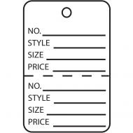 Choice Shipping Supplies Garment Tags, Perforated, 1 3/4 x 2 7/8, White, 1000 /Case