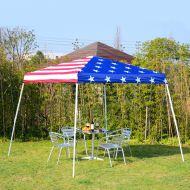 Chonlakrit American Flag 10x10 Party Pop-Up Tent Outdoor Patio Gazebo Canopy Shelter