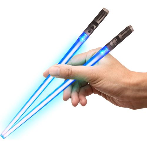  [아마존베스트]Chop Sabers Light Up LightSaber Chopsticks, Blue Pair