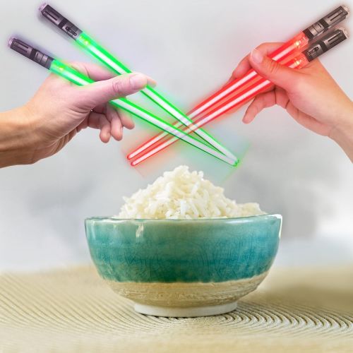  [아마존베스트]Chop Sabers Light Up LightSaber Chopsticks (4 Pairs, Red, Blue, Green, Purple)