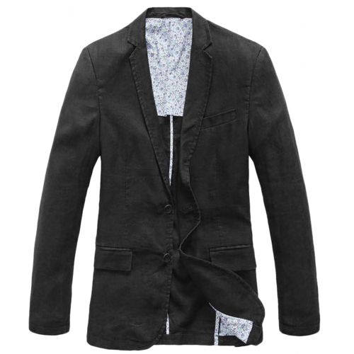  Chouyatou chouyatou Mens Lightweight Half Lined Two-Button Suit Blazer