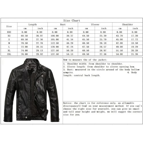  할로윈 용품Chouyatou Mens Vintage Stand Collar Pu Leather Jacket