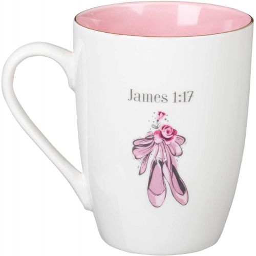  [아마존베스트]Christian Art Gifts Pink Bible Verse Mug | Daughters Are Gifts From Above James 1:17 Scripture Mug | Inspirational Coffee Cup & Christian Gift (12 oz Ceramic Cup)