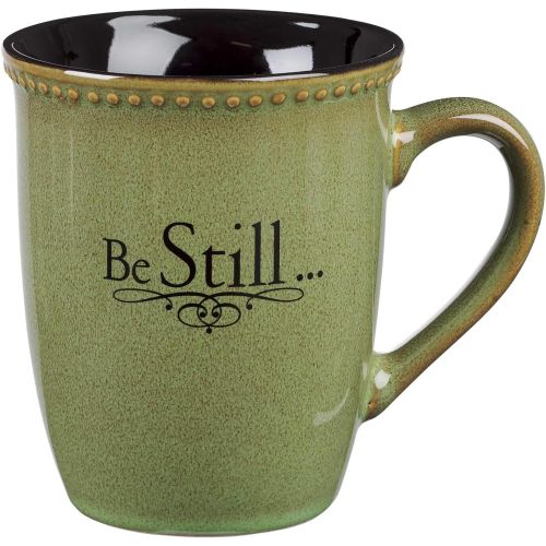  [아마존베스트]Christian Art Gifts Sage Green Stoneware Coffee/Tea Mug | Be Still  Psalm 46:10 Bible Verse | Inspirational Coffee/Tea Cup for Men and Women, 13 Ounce