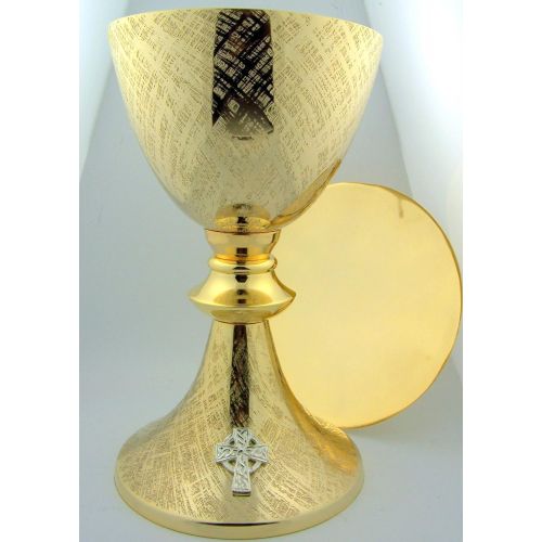  [아마존베스트]Christian Brands Celtic Brass Chalice and Paten Set, 8 1/4 Inch