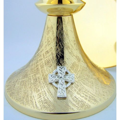  [아마존베스트]Christian Brands Celtic Brass Chalice and Paten Set, 8 1/4 Inch