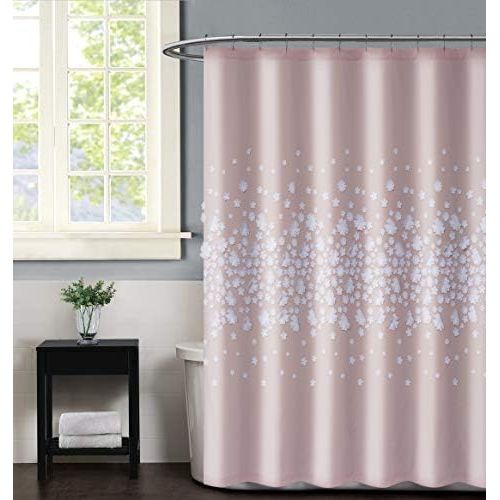  Christian Siriano, Shower Curtain, Confetti Flowers Blush