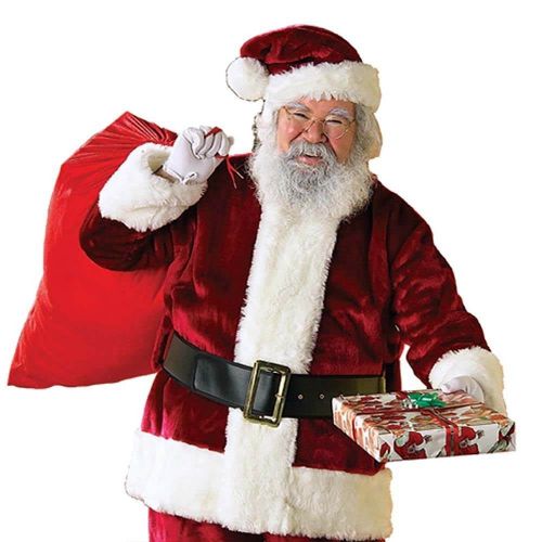  Christmas Crimson Regency Plush Santa Suit Adult Costume
