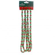 Christmas RED AND GREEN GARLAND Plastic Tree Trimming H0271