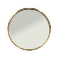 Christopher Knight Home Malina Glam Circular Wall Mirror with Gold Finished Stainless Steel Frame