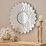 Christopher Knight Home 304282 Tzipora Glam Sunburst Wall Mirror, Clear