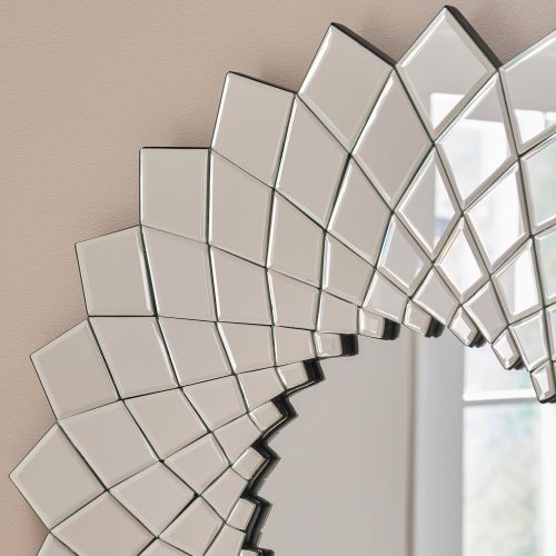  Christopher Knight Home 304282 Tzipora Glam Sunburst Wall Mirror, Clear