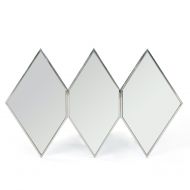 Christopher Knight Home Sandra Triple Diamond Wall Mirror with Stainless Steel Frame