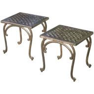Christopher Knight Home Hyde Outdoor Cast Aluminium Accent Table (Set of 2)