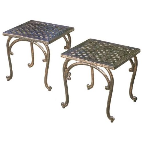  Christopher Knight Home Hyde Outdoor Cast Aluminium Accent Table (Set of 2)