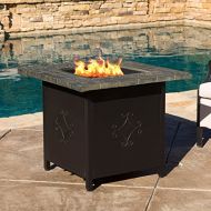 Christopher Knight Home Tiburon Outdoor 30-inch Square Propane Fire Pit with Lava Rocks