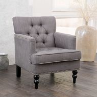 Christopher Knight Home 237357 Malone Grey Club Chair, Charcoal