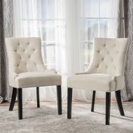 Christopher Knight Home 295013 Hayden Tufted Fabric Dining/Accent Chair (Set of 2), Beige