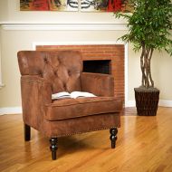 Christopher Knight Home 294801 Malone Tufted Club Chair, Brown