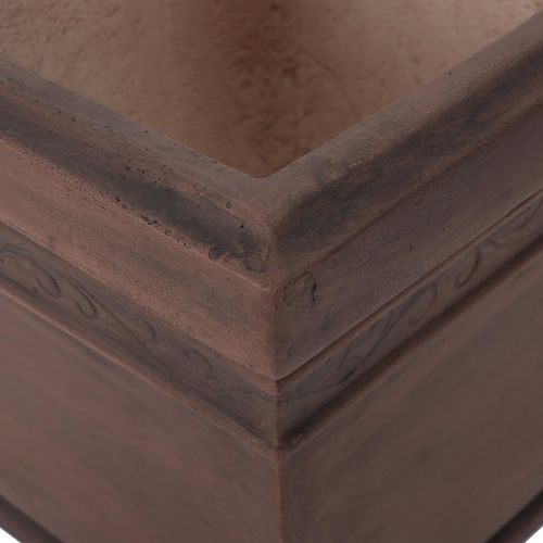  Christopher Knight Home Sally Outdoor Dark Brown Finished Cast Stone Planter