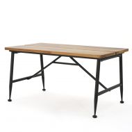 Christopher Knight Home 301129 Eleanora Industrial Acacia Wood Coffee Table, Antique/Black