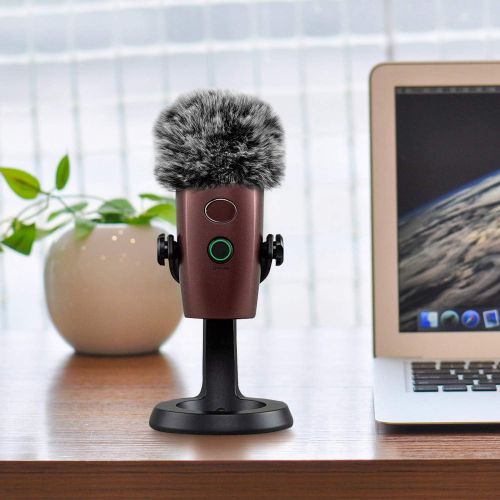  Windscreen for Blue Yeti Nano Foam Cover Furry Windscreen for Yeti Nano ChromLives Mic Wind Muff Cover Foam Compatible with Blue Yeti nano Microphone (Furry & Foam Combo 2Pack)