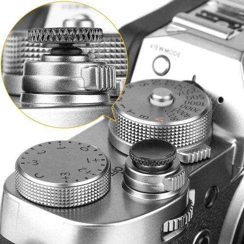  Shutter Release Button Compatible with Fuji Fujifilm XT30 XT3 XT20/T20,Chromlives Camera Shutter Button Fit with Fuji X100T/100F X10 X30 XE2/E3,11.5mm Pure Copper Brass Metal Shutt