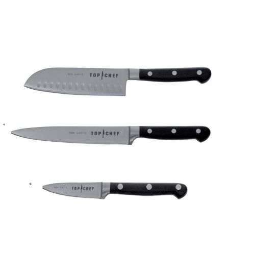  Chroma Sonderedition Top Chef 3-teilig Profi Premium Messer-Set bestehend aus Kochmesser, Santoku-Messer, Tranchiermesser