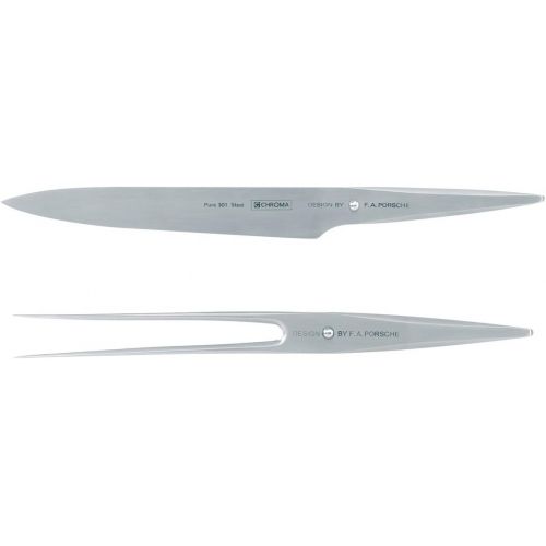  Chroma by F. A. Porsche Type 301 Carving Fork and 8-Inch Chefs Knife