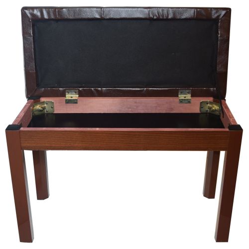  ChromaCast Chromacast Padded Wooden Double Size Piano Bench, Walnut