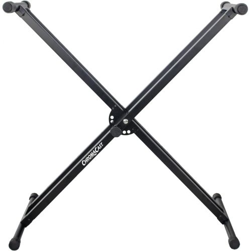  ChromaCast CC-KSTAND Double Braced X-Style Pro Series Keyboard Stand with Locking Straps